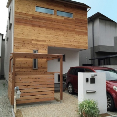 外観 株式会社市川工務店の施工事例 統一感のある、木目の外観デザインが印象的なお家