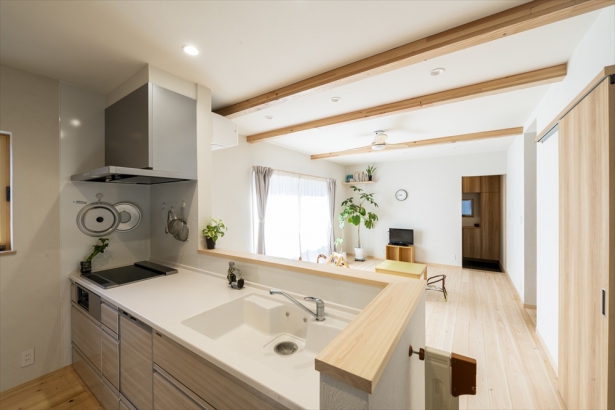 キッチン 株式会社福工房の施工事例 自然素材の家で過ごす健やかな毎日